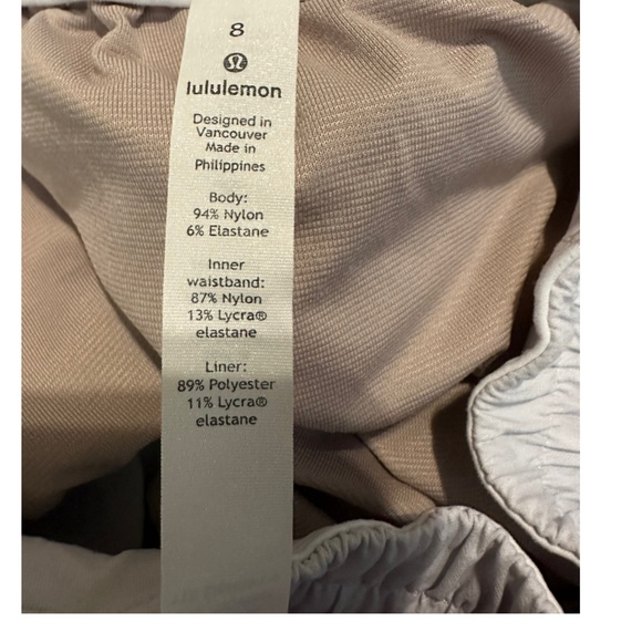 Lululemon white athletic running shorts size 8 - Picture 2 of 3